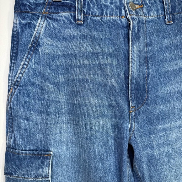 Aritzia Denim Forum The 90s Edie Lo-Rise Cargo Jeans Size 30 100% Cotton - Picture 7 of 16